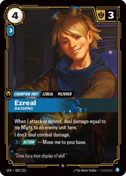 Ezreal - Dashing 082/221 (Spiritforged)  - Foil