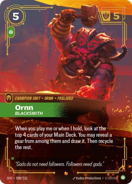 Ornn - Blacksmith 58/221 (Spiritforged)  - Foil