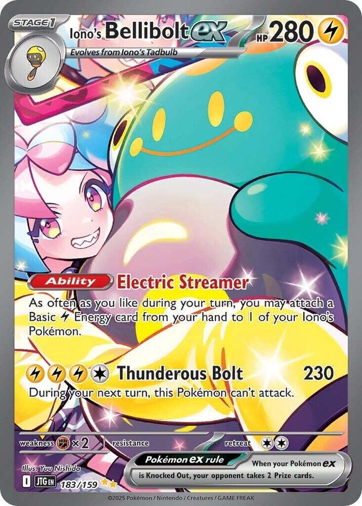 Iono's Bellibolt ex 183/159 (SV09: Journey Together)  - Holofoil
