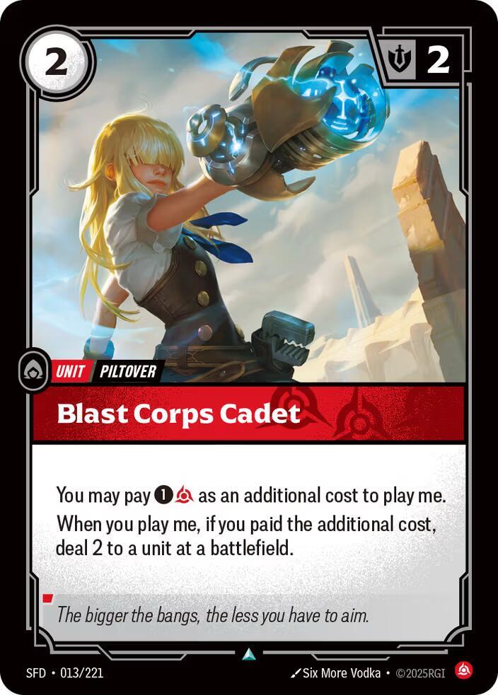 Blast Corps Cadet 13/221 (Spiritforged)  - Foil