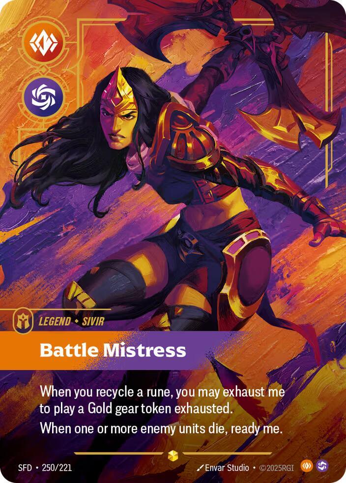 Sivir - Battle Mistress 250/221 (Spiritforged)  - Foil