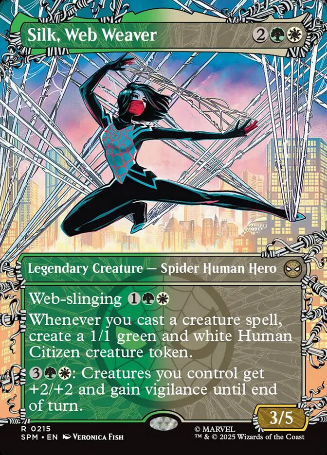 Silk, Web Weaver 215/198 (Marvel's Spider-Man)  - Showcase Foil