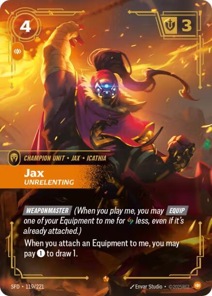 Jax - Unrelenting 119/221 (Spiritforged)  - Foil