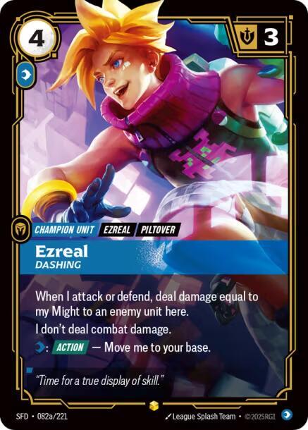 Ezreal - Dashing 82a/221 (Spiritforged)  - Foil