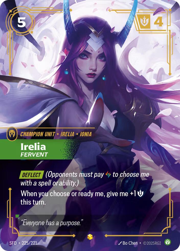 Irelia - Fervent 225/221 (Spiritforged)  - Foil