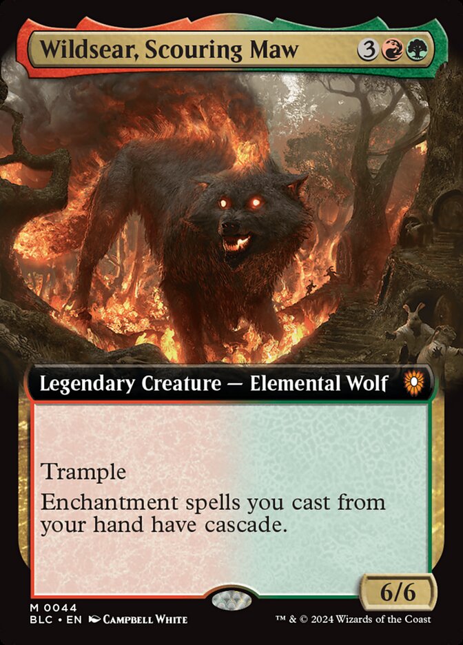 Wildsear, Scouring Maw 44 (Commander: Bloomburrow)  - Extended Art