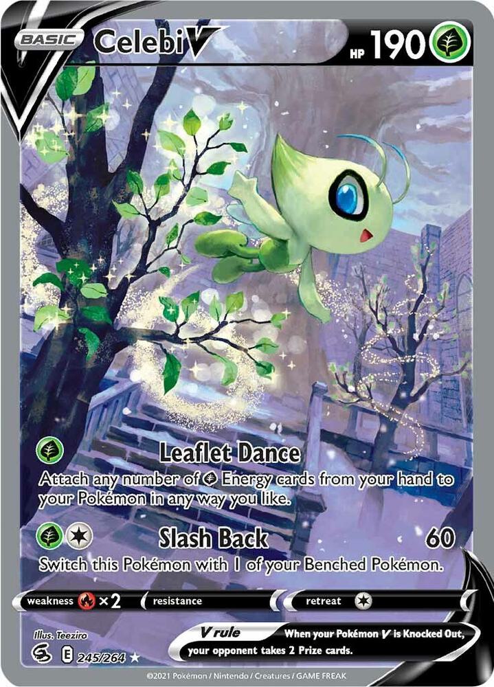 Celebi V 245/264 (SWSH08: Fusion Strike)  - Holofoil