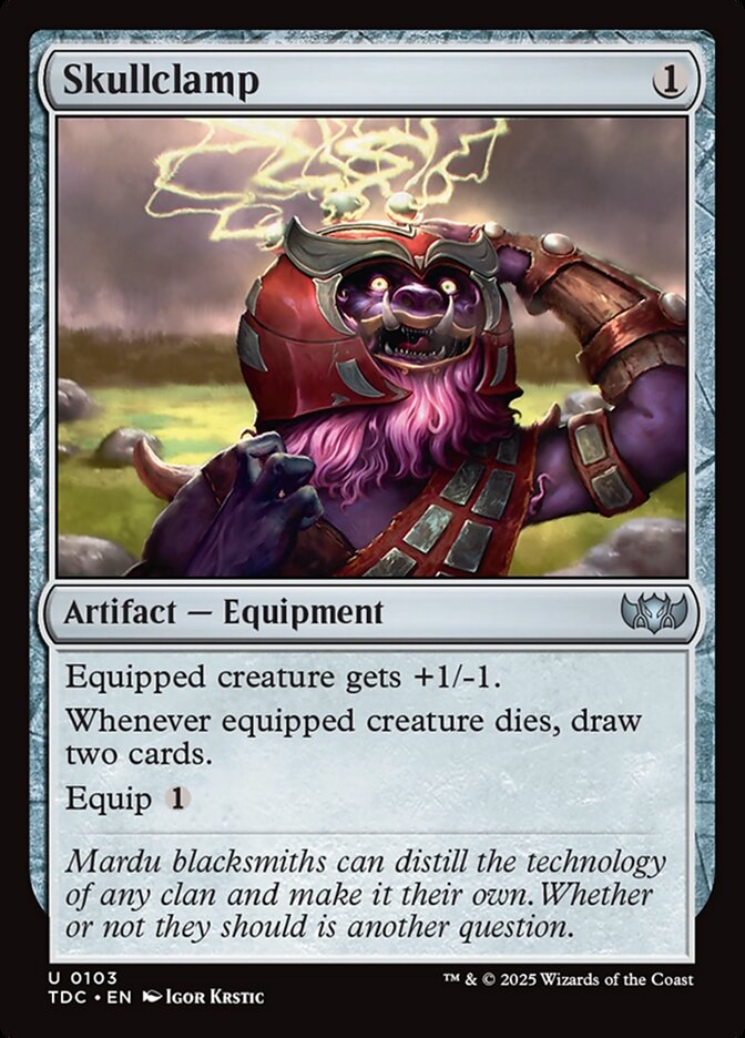 Skullclamp 103 (Commander: Tarkir: Dragonstorm) 