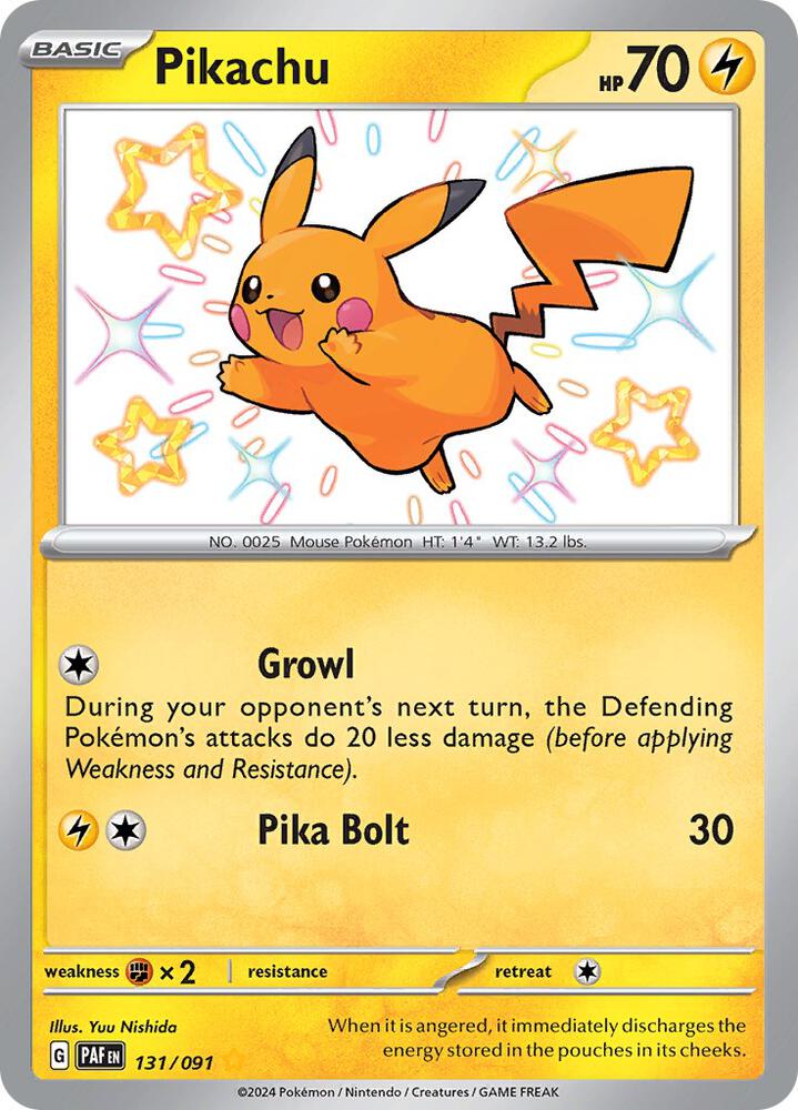Pikachu 131/091 (SV: Paldean Fates)  - Holofoil