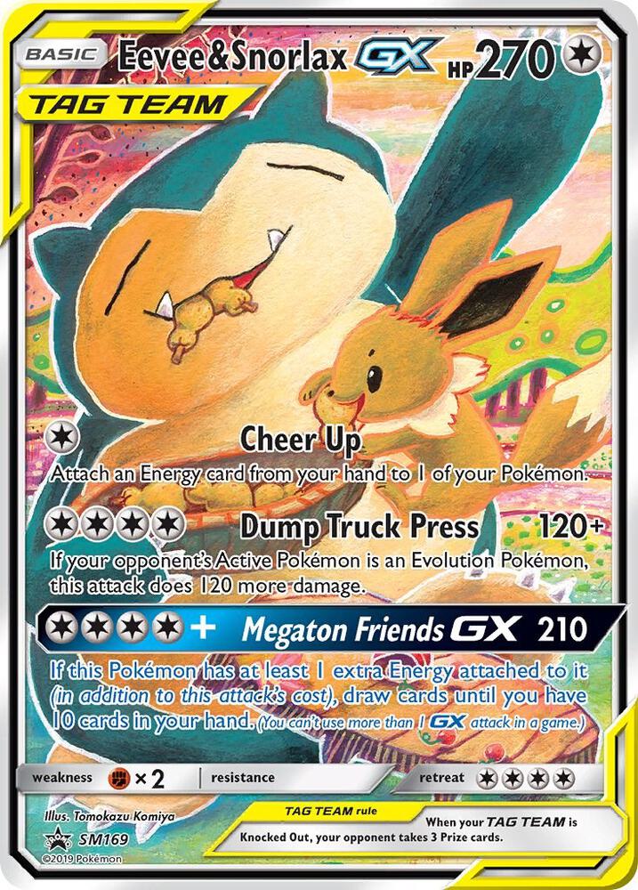 Eevee and Snorlax GX SM169 (SM Promos)  - Holofoil