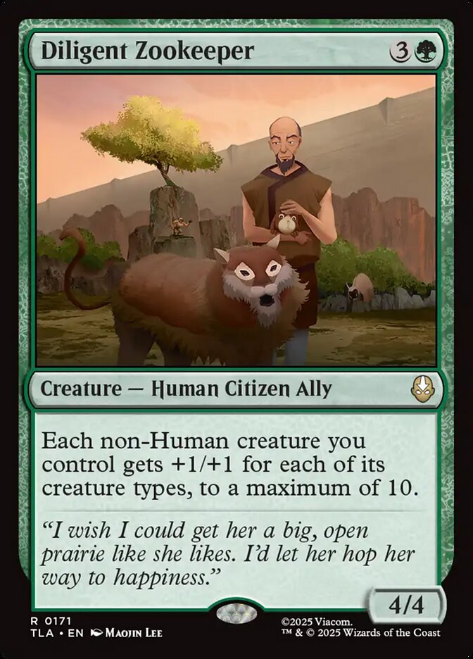 Diligent Zookeeper 171/286 (Avatar: The Last Airbender)  - Foil