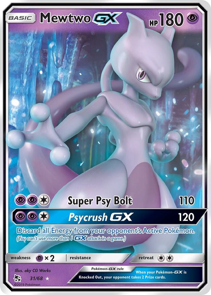 Mewtwo GX 31/68 (Hidden Fates)  - Holofoil