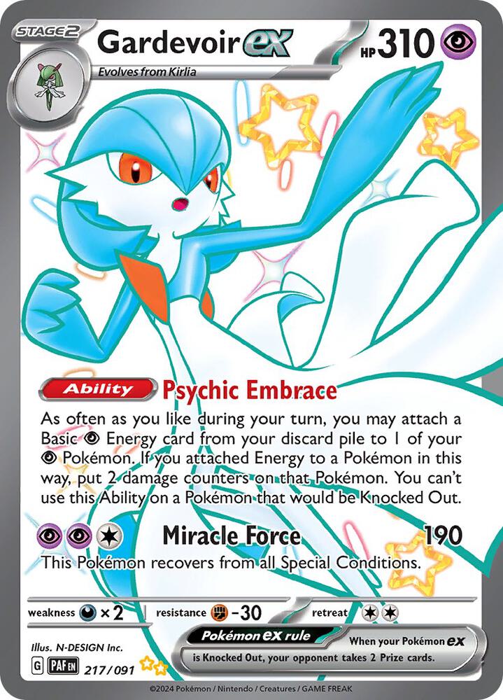 Gardevoir ex 217/091 (SV: Paldean Fates)  - Holofoil