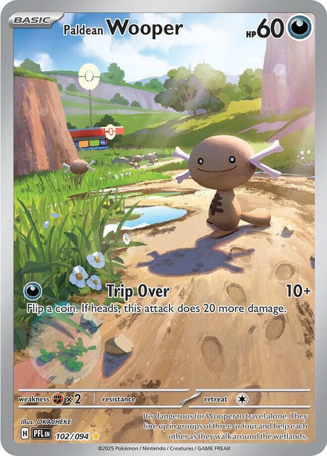 Paldean Wooper 102/094 (ME02: Phantasmal Flames)  - Holofoil