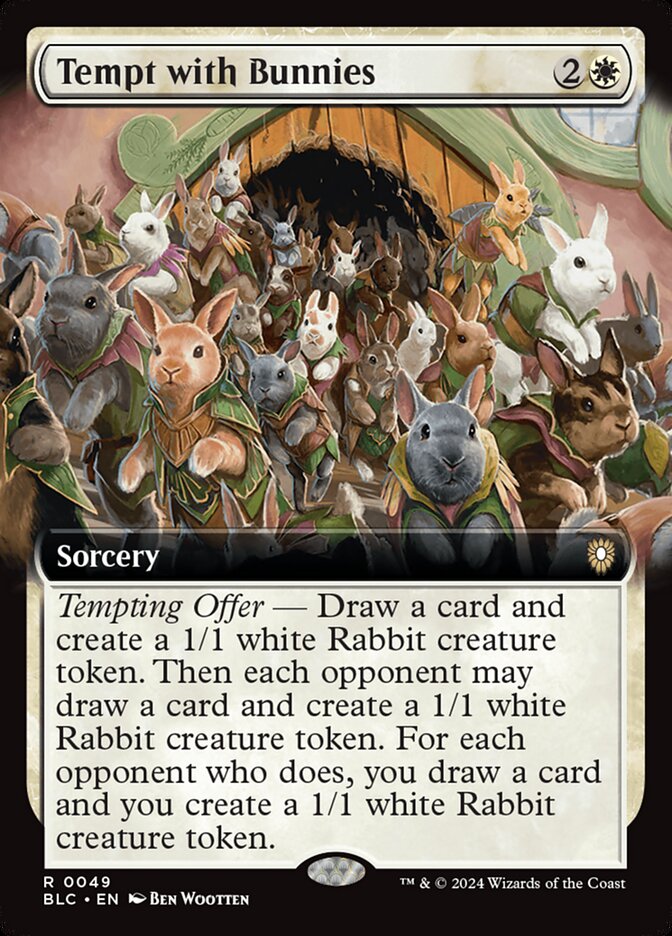 Tempt with Bunnies 49 (Commander: Bloomburrow)  - Extended Art