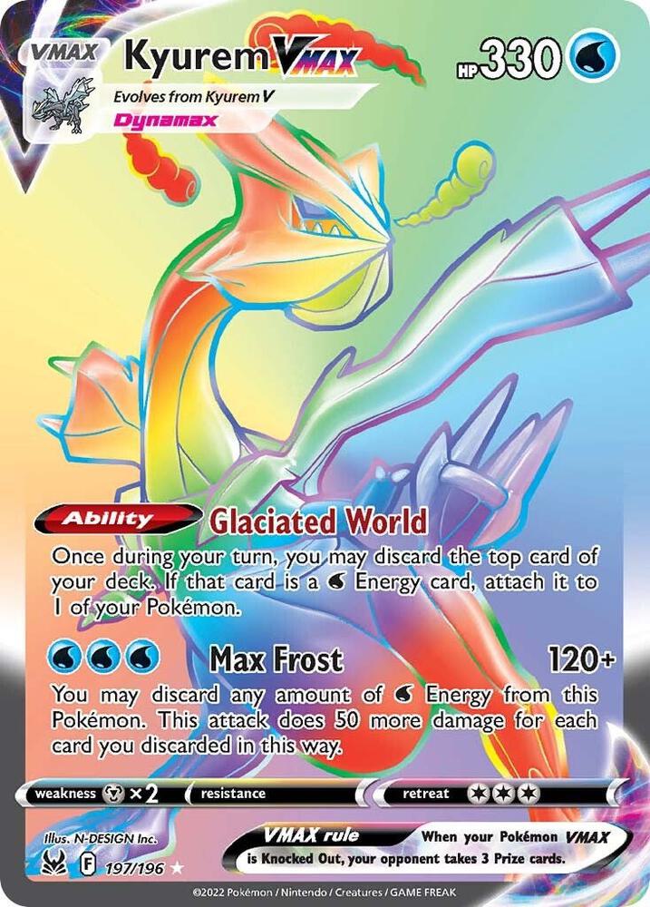 Kyurem VMAX Secret 197/196 (SWSH11: Lost Origin)  - Holofoil