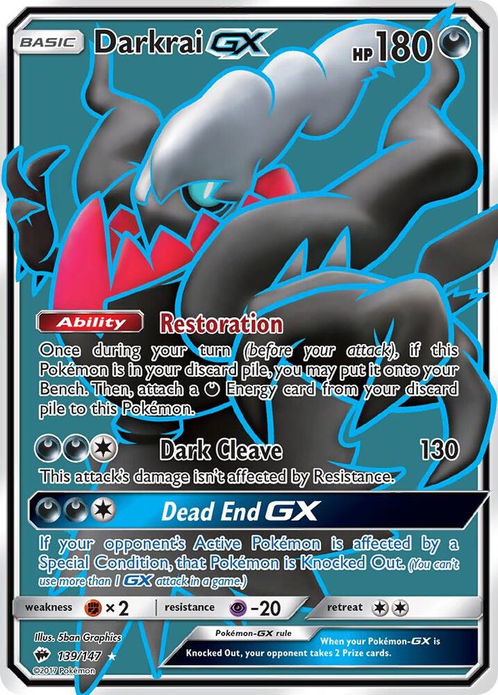 Darkrai GX 139/147 (SM - Burning Shadows)  - Holofoil