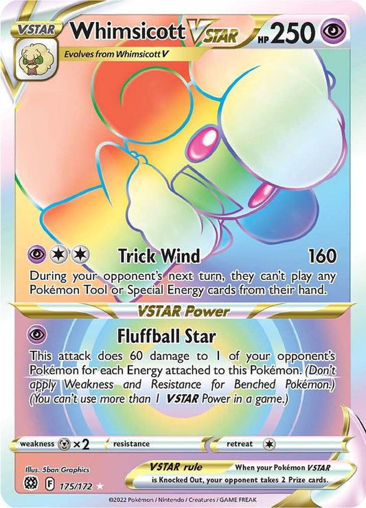 Whimsicott VSTAR Secret 175/172 (SWSH09: Brilliant Stars)  - Holofoil