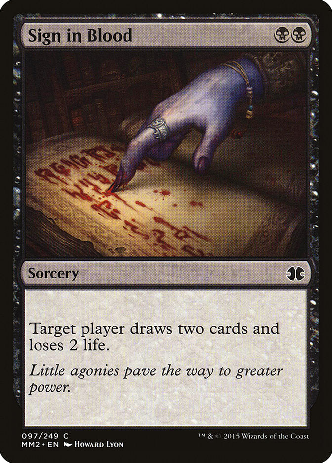 Sign in Blood 97 (Modern Masters 2015)  - Foil
