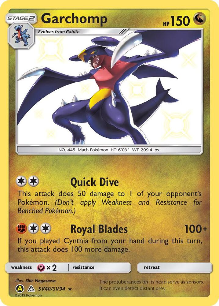 Garchomp SV40/SV94 (Hidden Fates: Shiny Vault)  - Holofoil