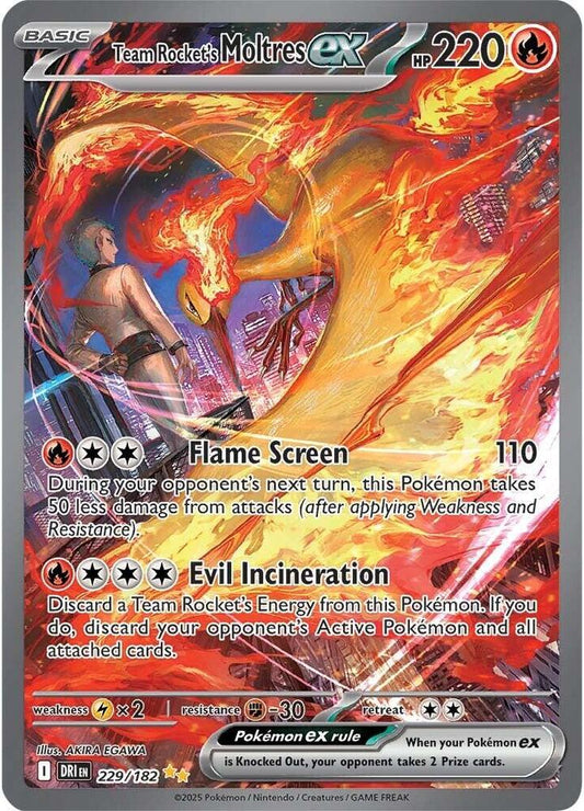Team Rocket's Moltres ex 229/182 (SV10: Destined Rivals)  - Holofoil