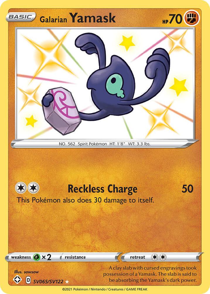 Galarian Yamask SV065/SV122 (Shining Fates: Shiny Vault)  - Holofoil