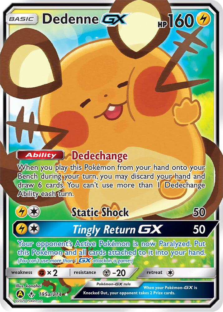 Dedenne GX 195a/214 (Alternate Art Promos)  - Holofoil