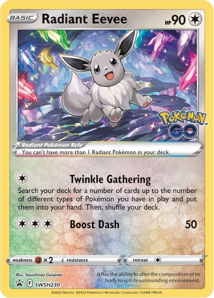Radiant Eevee SWSH230 (SWSH: Sword & Shield Promo Cards)  - Holofoil