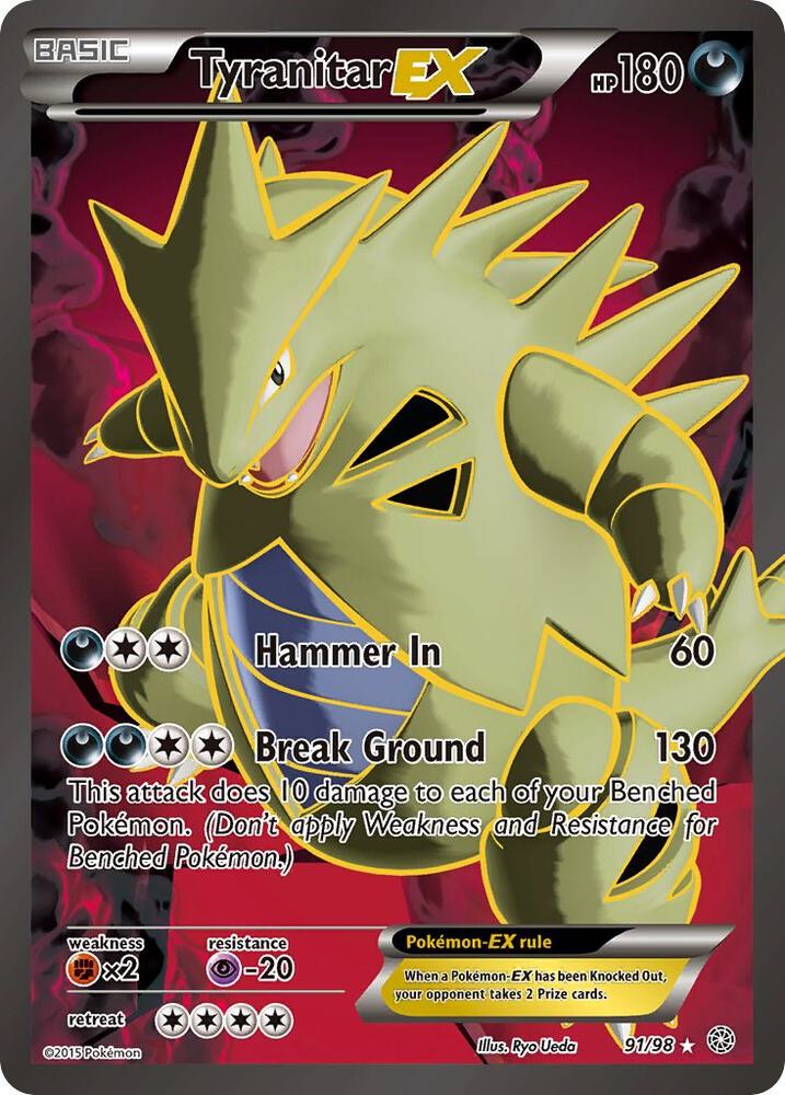 Tyranitar EX 91/98 (XY - Ancient Origins)  - Holofoil