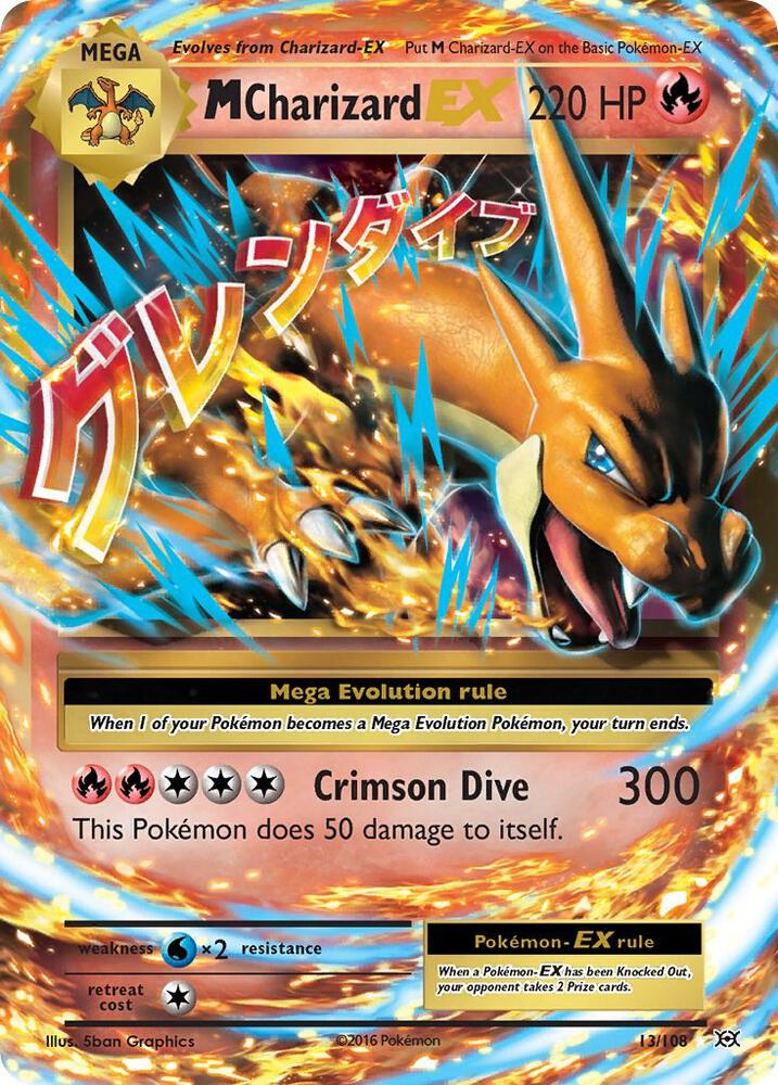 M Charizard EX 13/108 (XY - Evolutions)  - Holofoil