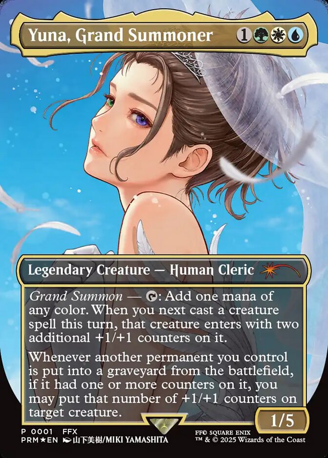 Yuna, Grand Summoner 1 (WPN & Gateway Promos)  - Borderless Foil