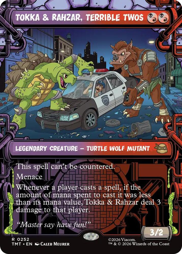 Tokka and Rahzar, Terrible Twos 252/190 (Teenage Mutant Ninja Turtles)  - Showcase Foil