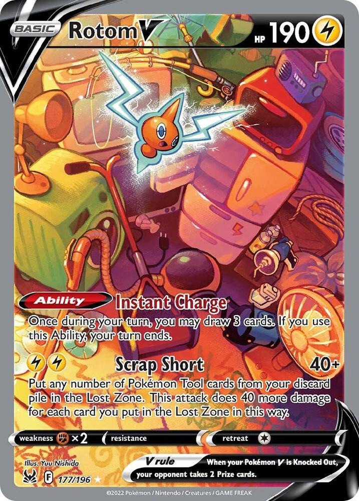 Rotom V Alternate 177/196 (SWSH11: Lost Origin)  - Holofoil