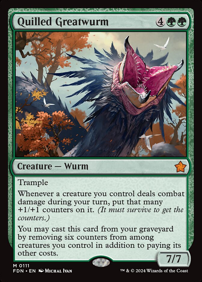 Quilled Greatwurm 111/291 (Foundations)  - Foil