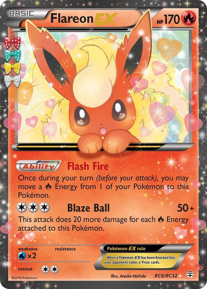 Flareon EX RC6/RC32 (Generations: Radiant Collection)  - Holofoil