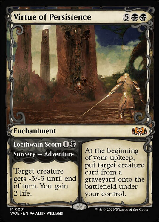Virtue of Persistence // Locthwain Scorn 281/276 (Wilds of Eldraine)  - Showcase Foil