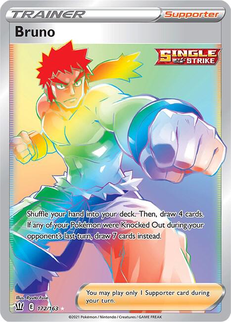 Bruno Secret 172/163 (SWSH05: Battle Styles)  - Holofoil