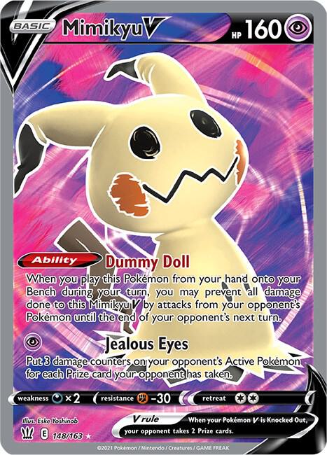 Mimikyu V 148/163 (SWSH05: Battle Styles)  - Holofoil