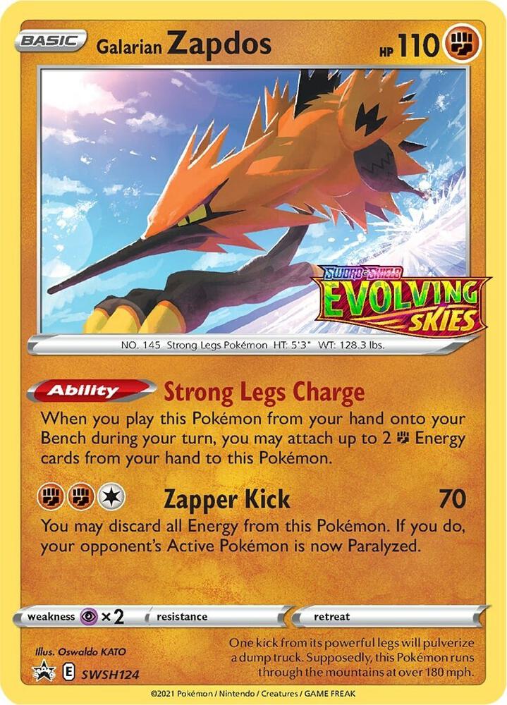 Galarian Zapdos Prerelease SWSH124 (SWSH: Sword & Shield Promo Cards)  - Holofoil