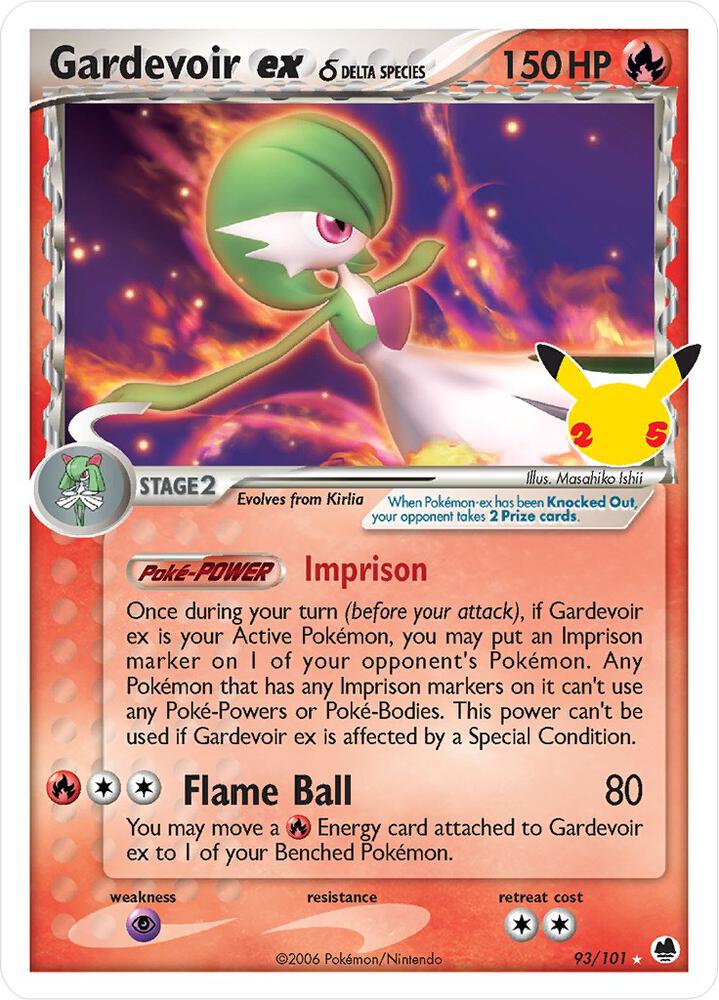 Gardevoir ex Delta Species 93/101 (Celebrations: Classic Collection)  - Holofoil