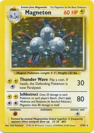 Magneton 009/102 (Base Set)  - Unlimited Holofoil