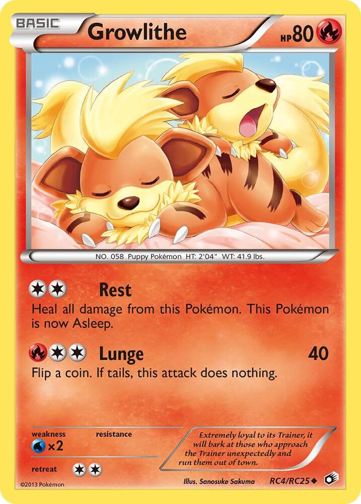 Growlithe RC4/RC25 (Legendary Treasures: Radiant Collection)  - Holofoil