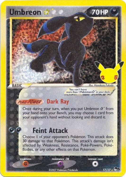 Umbreon Star 17/17 (Celebrations: Classic Collection)  - Holofoil