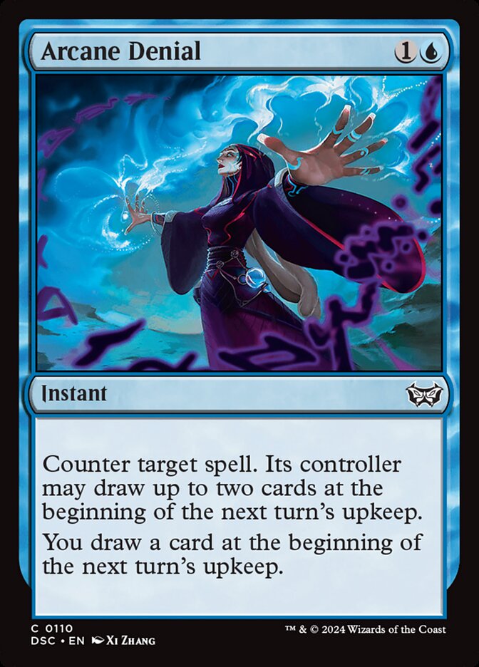 Arcane Denial 110/40 (Commander: Duskmourn: House of Horror) 