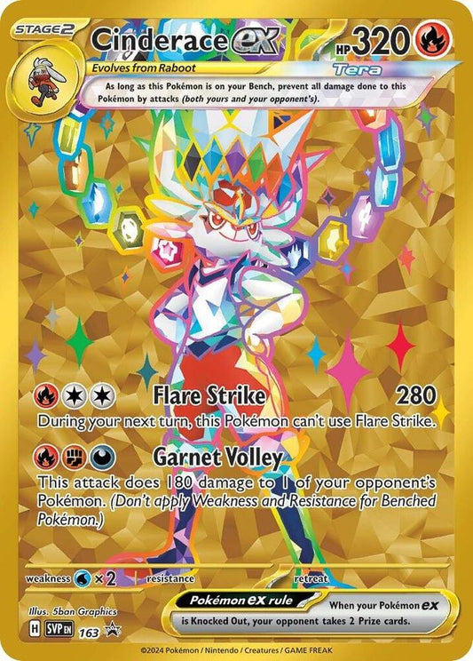 Cinderace ex 163 (SV: Scarlet & Violet Promo Cards)  - Holofoil