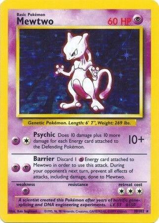 Mewtwo 010/102 (Base Set)  - Unlimited Holofoil