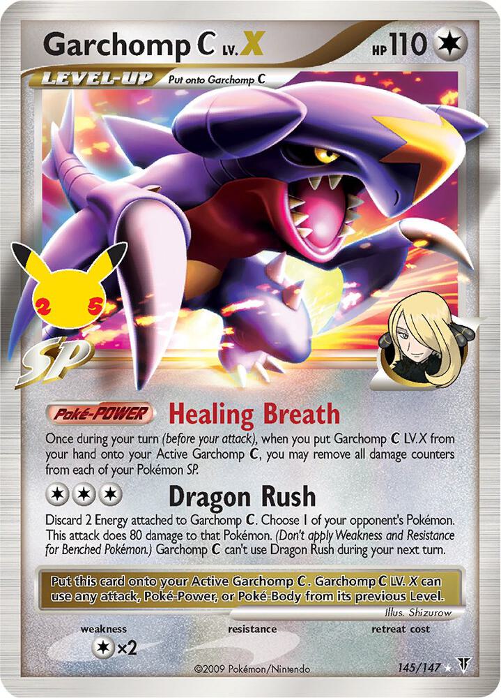 Garchomp C Lv.X 145/147 (Celebrations: Classic Collection)  - Holofoil