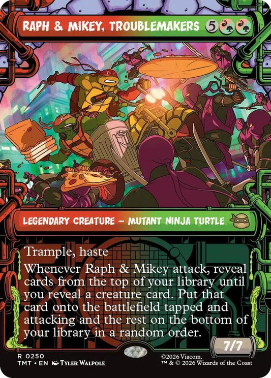 Raph and Mikey, Troublemakers 250/190 (Teenage Mutant Ninja Turtles)  - Showcase Foil