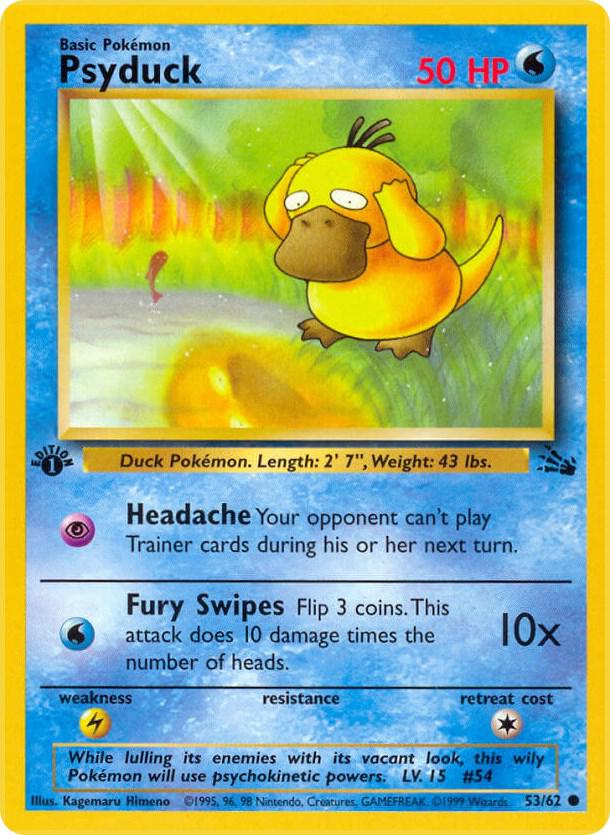 Psyduck 53/62 (Fossil)  - 1st Edition