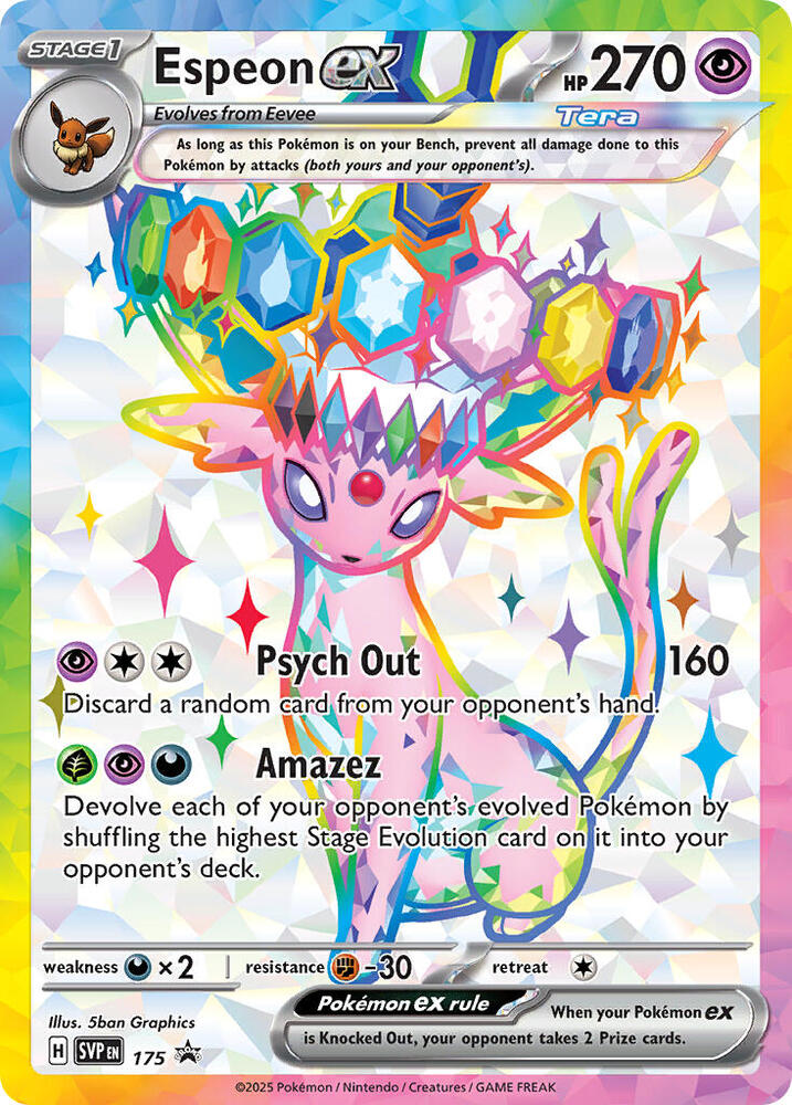 Espeon ex SVP 175 (SV: Scarlet & Violet Promo Cards)  - Holofoil